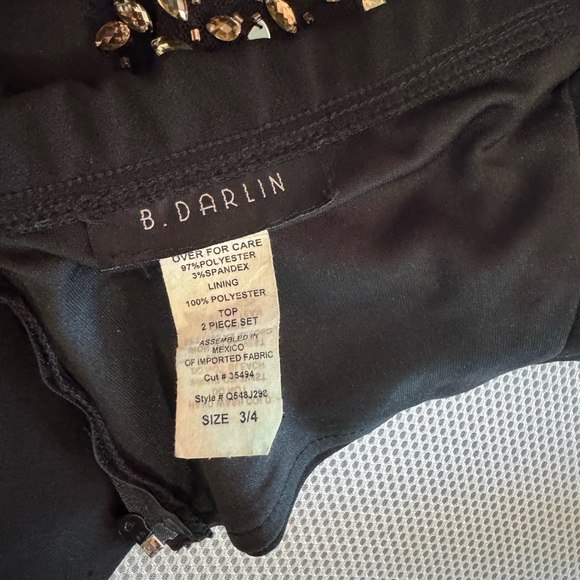 B Darlin Black Top with Gold Accents - Picture 4 of 4